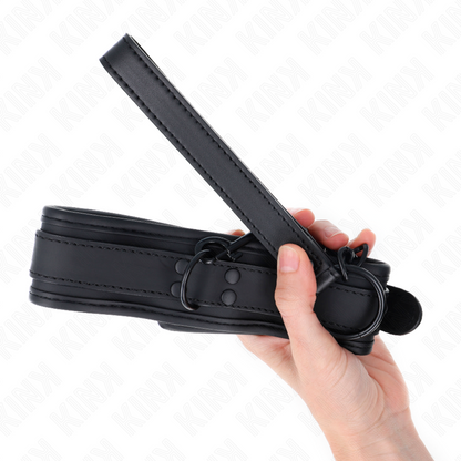 KINK - NECK WITH LEASH 78 CM NEOPRENE BONDAGE MODEL 1 ADJUSTABLE 37.5 X 49.5 CM