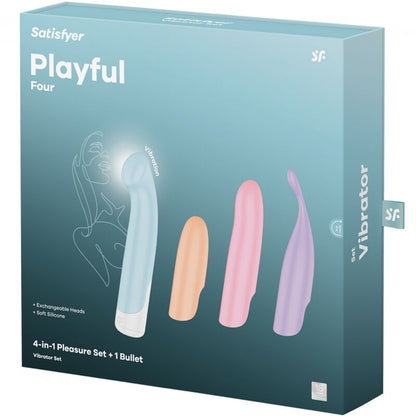 SATISFYER - ENSEMBLE DE QUATRE VIBRATEURS LUDIQUES 4 EN 1 + POWER BULLET