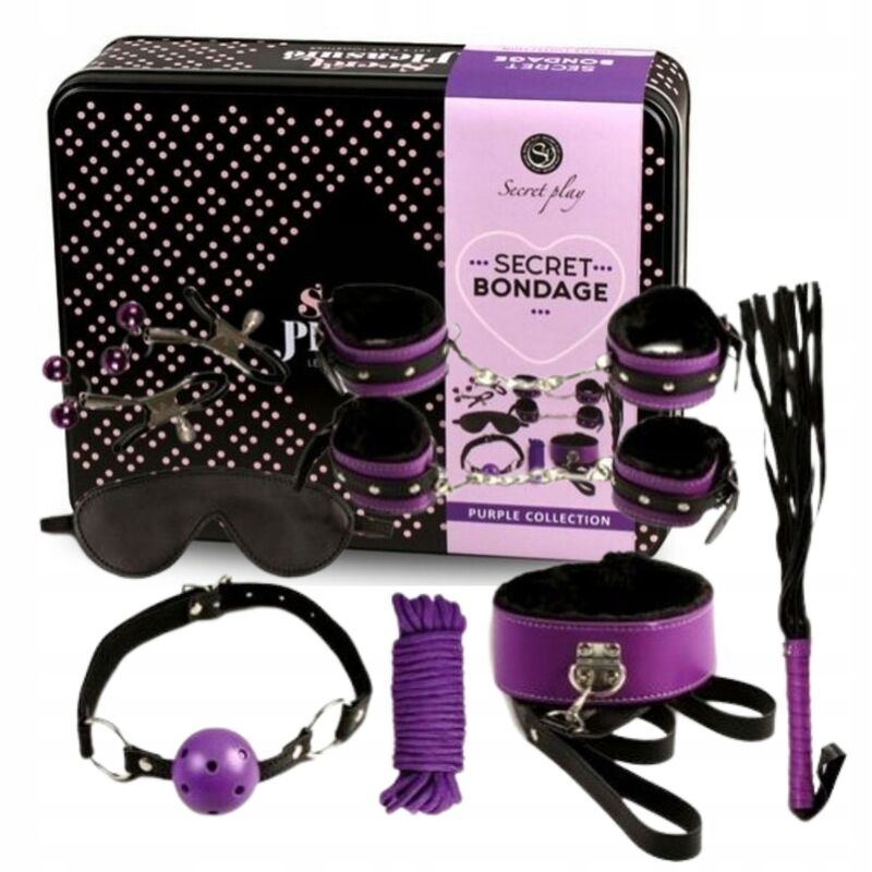 SECRETPLAY - BDSM SET 8PCS PURBLE /BLACK