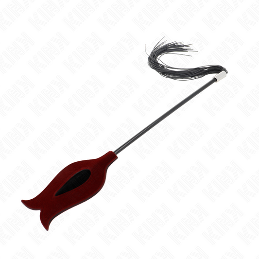 KINK - ROSE-SHAPED SILICONE TASSEL WHIP 45CM