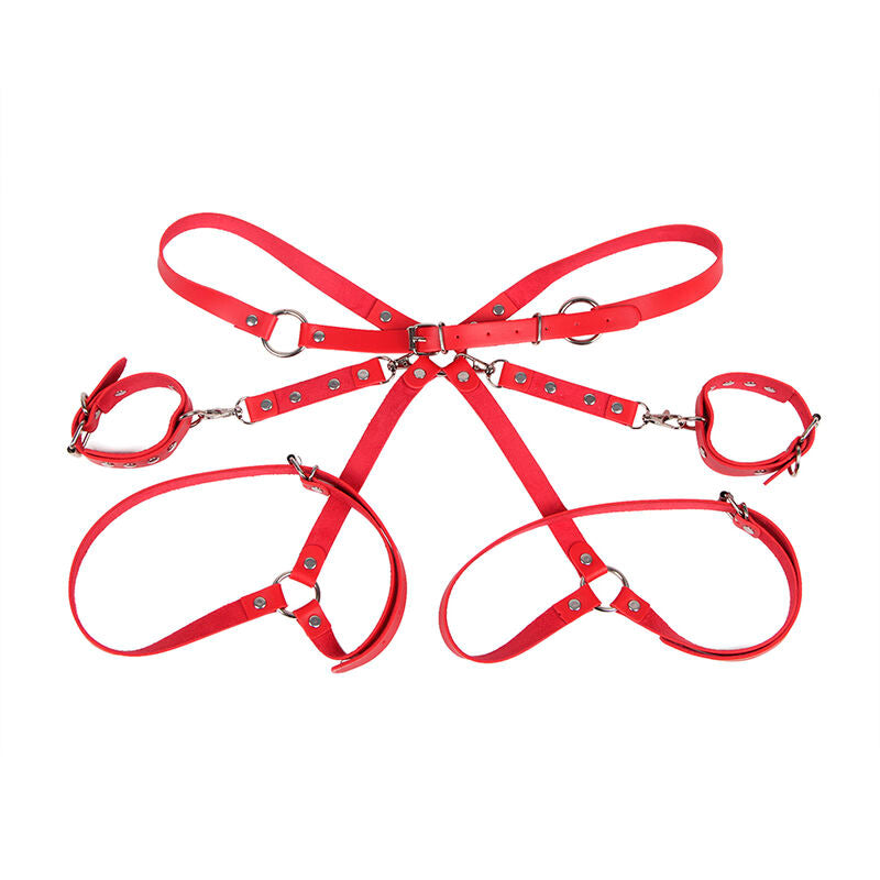 SUBBLIME - 953706 MENOTTES CEINTURE BONDAGE ROUGE TAILLE UNIQUE