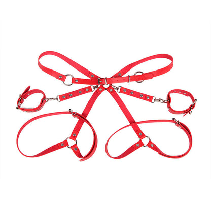 SUBBLIME - 953706 MENOTTES CEINTURE BONDAGE ROUGE TAILLE UNIQUE