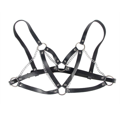 SUBBLIME - 953713 CEINTURE PUNK BONDAGE BOUCLE MÉTAL NOIR TAILLE UNIQUE