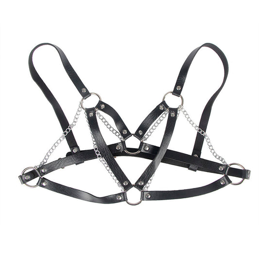 SUBBLIME - 953713 CEINTURE PUNK BONDAGE BOUCLE MÉTAL NOIR TAILLE UNIQUE