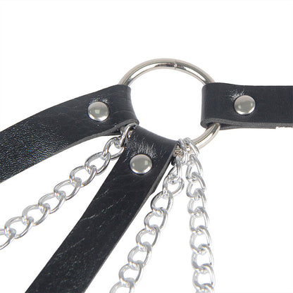 SUBBLIME - 953713 CEINTURE PUNK BONDAGE BOUCLE MÉTAL NOIR TAILLE UNIQUE