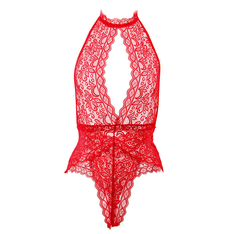 SUBBLIME - 953874 RED OPEN CUP BODYSUIT S/M