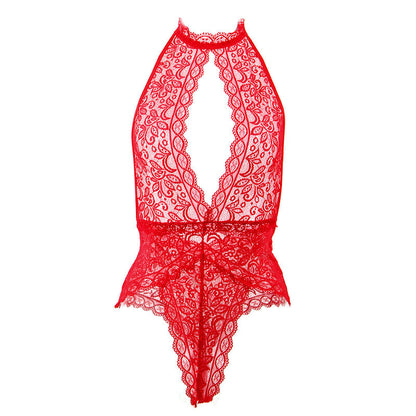 SUBBLIME - 953874 RED OPEN CUP BODYSUIT S/M