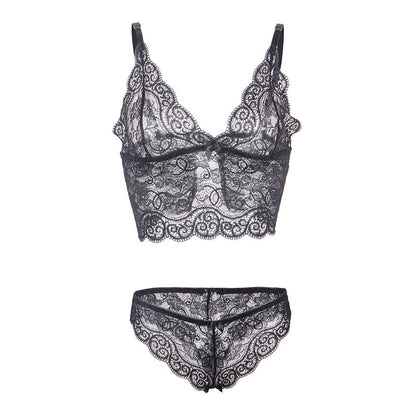 SUBBLIME - 953928 ENSEMBLE 3 PIÈCES DENTELLE NOIRE ET SATIN L/XL