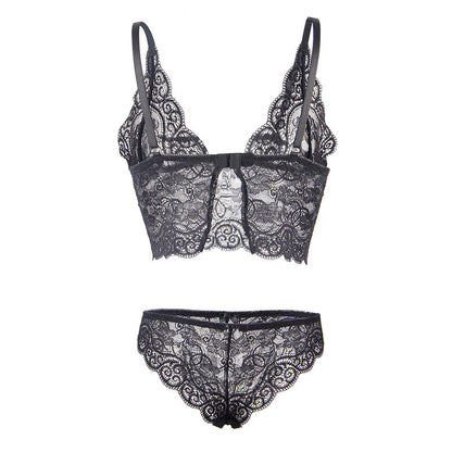 SUBBLIME - 953928 ENSEMBLE 3 PIÈCES DENTELLE NOIRE ET SATIN L/XL