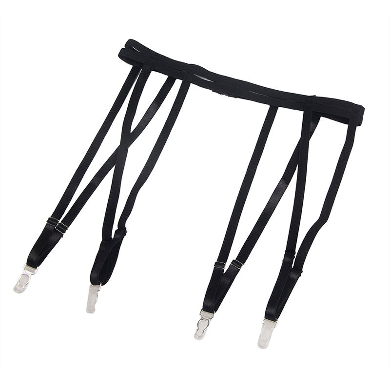 SUBBLIME - 954147 BLACK GARTER BODYSUIT S/M