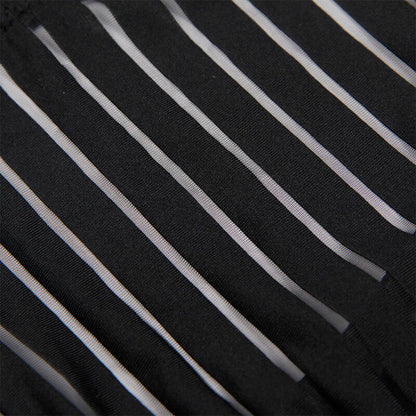 SUBBLIME - 954147 BLACK GARTER BODYSUIT S/M