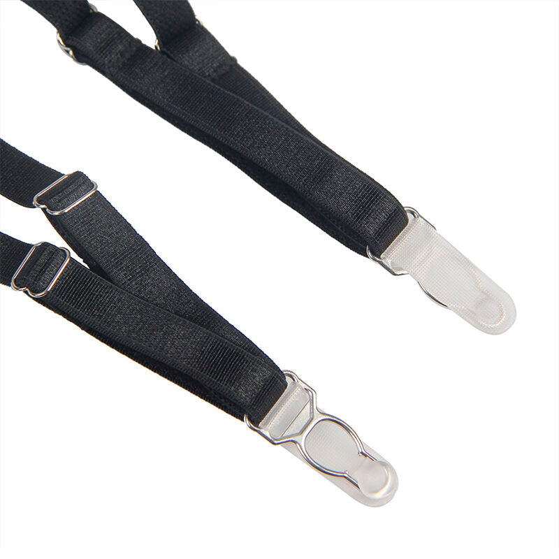 SUBBLIME - 954147 BLACK GARTER BODYSUIT S/M