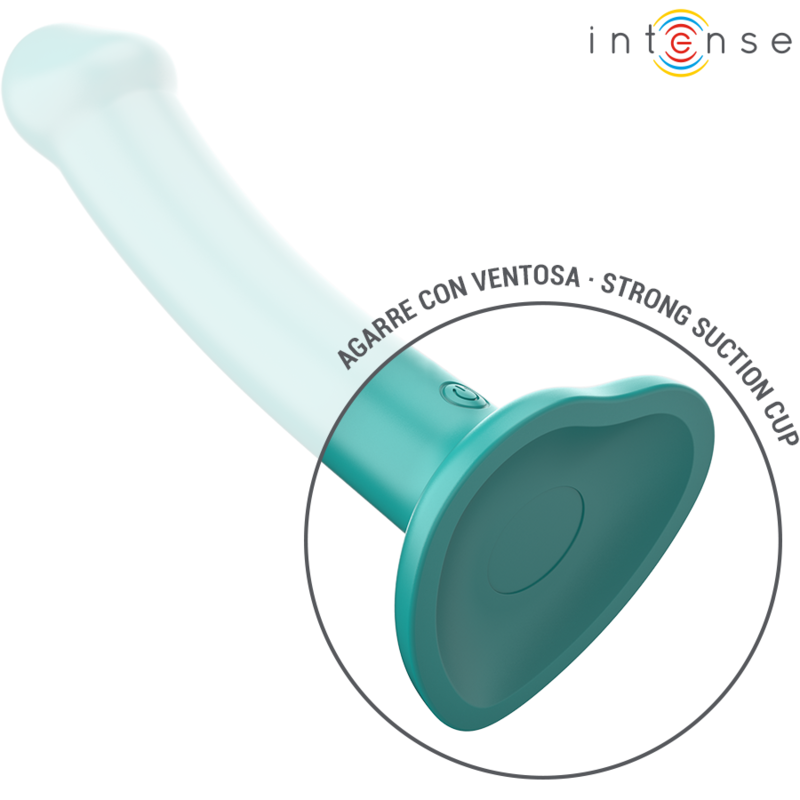 INTENSE - KATIE VIBRATOR WITH SUCTION CUP 10 VIBRATIONS DARK BLUE REMOTE CONTROL