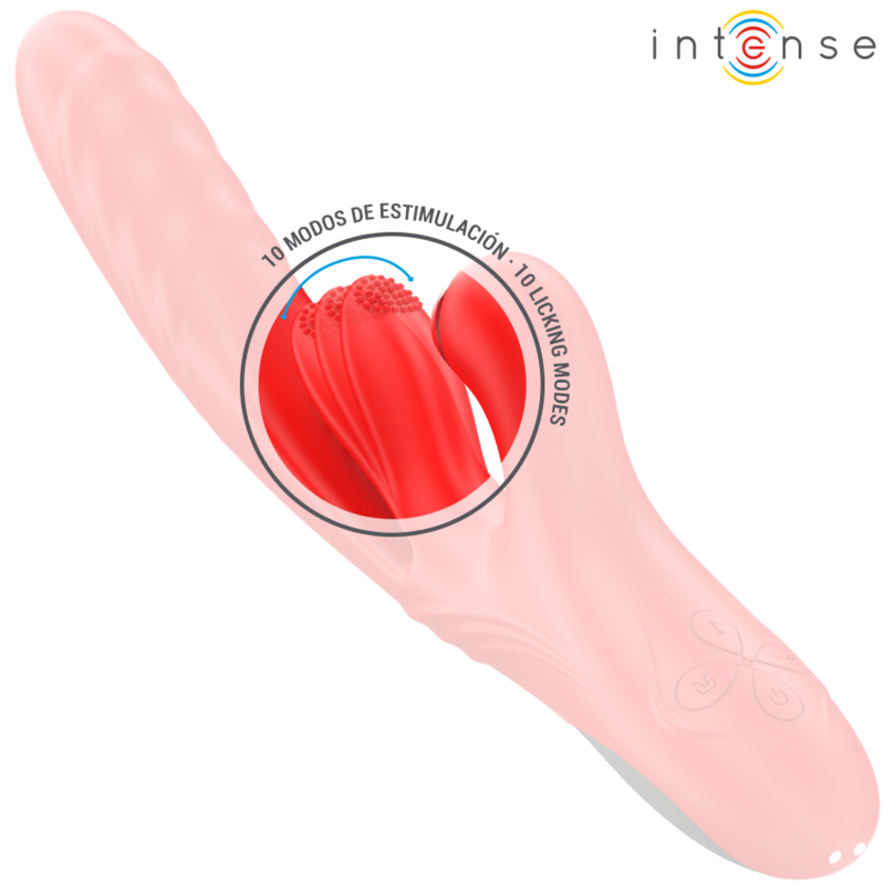 INTENSE - VIBRATEUR MULTIFONCTION 3-EN-1 ROSALIA ROUGE