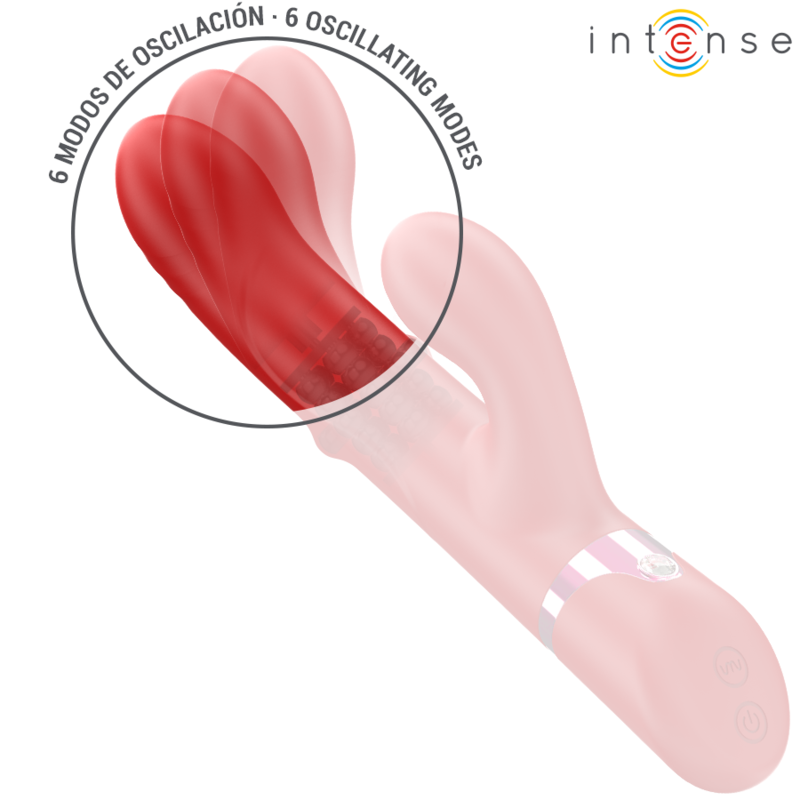 INTENSE - LELE MULTIFUNCTION ROTATING &amp; OSCILLATION &amp; STIMULATION VIBRATOR RED