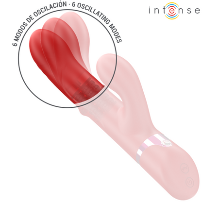 INTENSE - LELE MULTIFUNCTION ROTATING &amp; OSCILLATION &amp; STIMULATION VIBRATOR RED