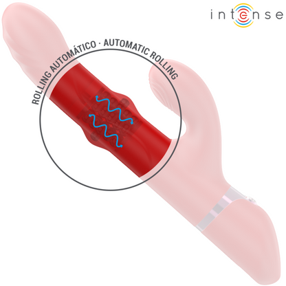 INTENSE - LELE MULTIFUNCTION ROTATING &amp; OSCILLATION &amp; STIMULATION VIBRATOR RED
