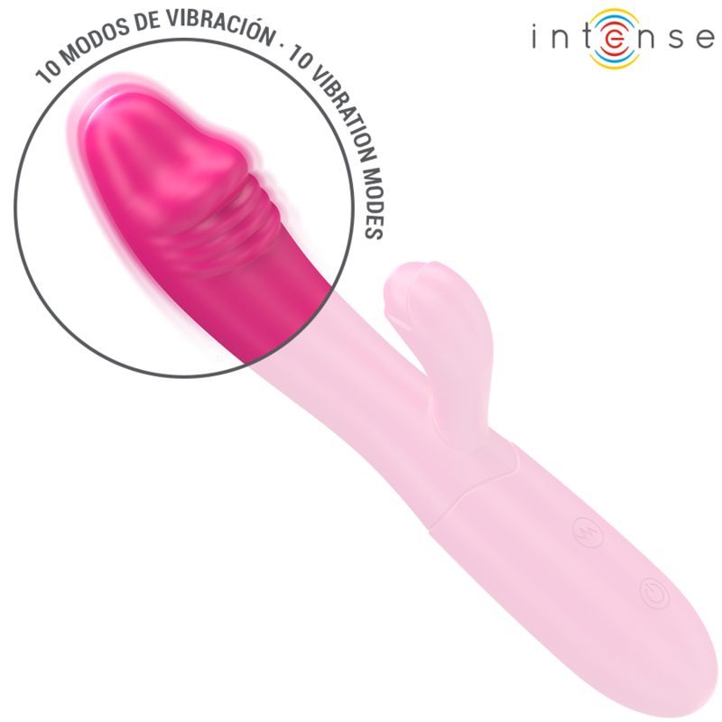 INTENSE - IVY FLEXIBLE VIBRATOR 10 VIBRATIONS WITH PINK STIMULATING TONGUE