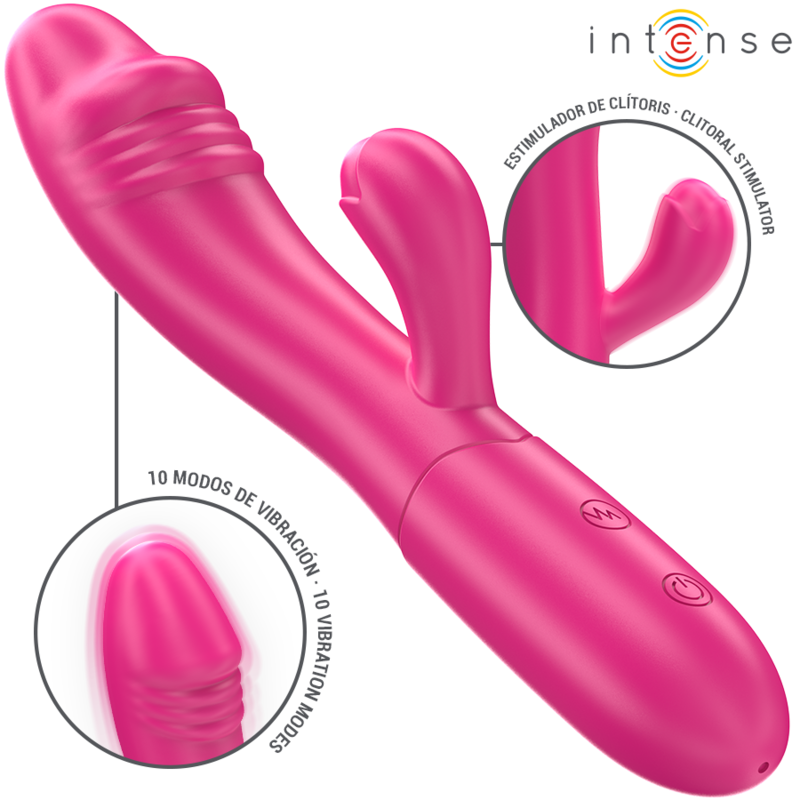 INTENSE - IVY FLEXIBLE VIBRATOR 10 VIBRATIONS WITH PINK STIMULATING TONGUE