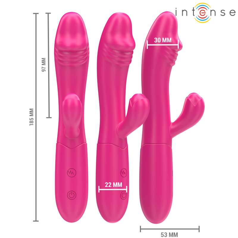 INTENSE - IVY FLEXIBLE VIBRATOR 10 VIBRATIONS WITH PINK STIMULATING TONGUE