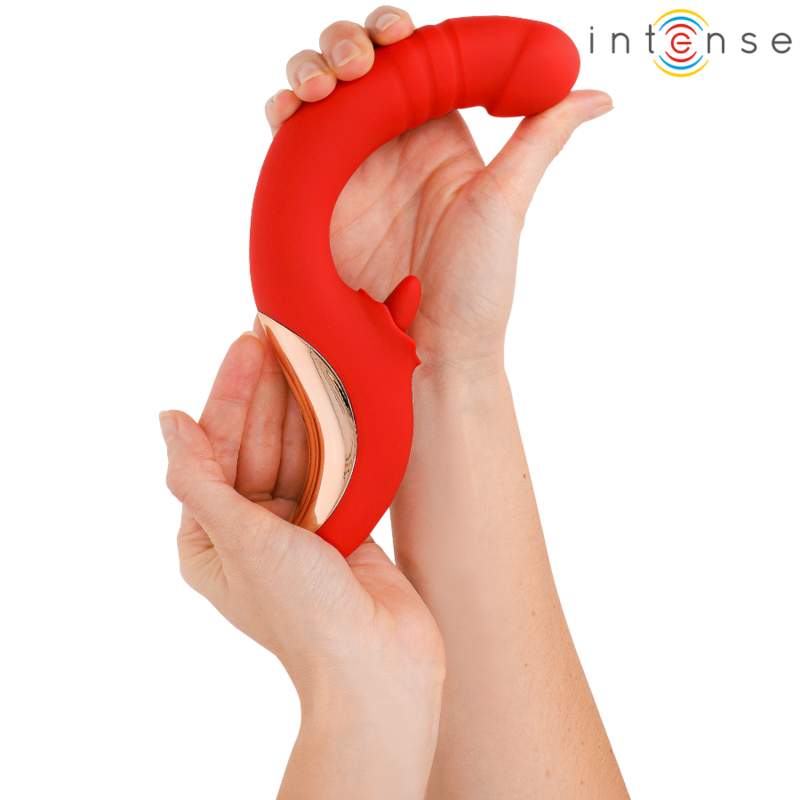 INTENSE - PAULINA U-SHAPED VIBRATOR &amp; STIMULATOR RED