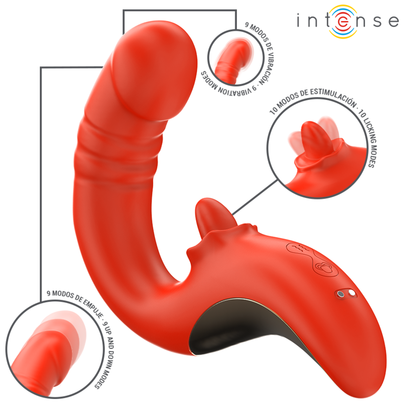 INTENSE - PAULINA U-SHAPED VIBRATOR &amp; STIMULATOR RED