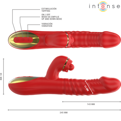 INTENSE - THALIA VIBRATION &amp; THRUST &amp; STIMULATION RED