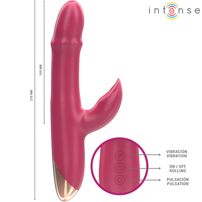 INTENSE - CHLOE 3-IN-1 MULTIFUNCTION VIBRATOR RED