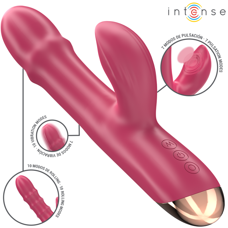 INTENSE - CHLOE 3-IN-1 MULTIFUNCTION VIBRATOR RED