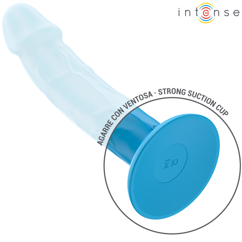 INTENSE - VIBRATEUR RÉALISTE PHOEBE 10 VIBRATIONS TÉLÉCOMMANDE BLEU