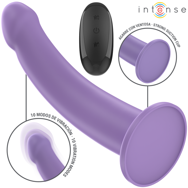 INTENSE - VIBRATEUR EDDIE 17,5 CM 10 VIBRATIONS VIOLET TÉLÉCOMMANDE