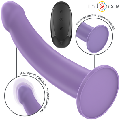 INTENSE - VIBRATEUR EDDIE 17,5 CM 10 VIBRATIONS VIOLET TÉLÉCOMMANDE