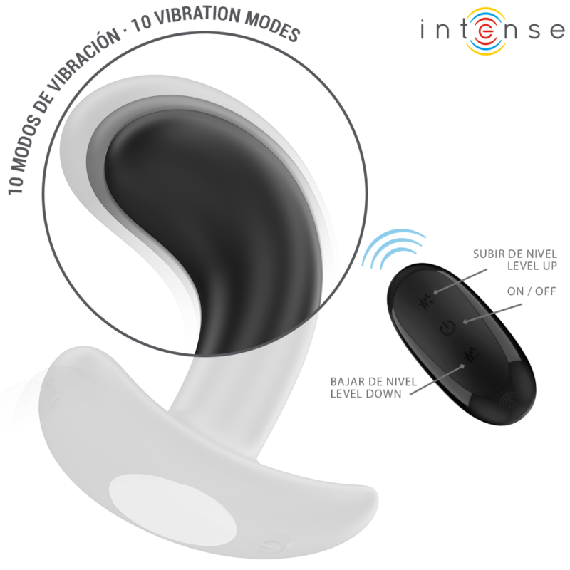 INTENSE - CHANDLER PLUG ANAL 10 VIBRATIONS NOIR TÉLÉCOMMANDE