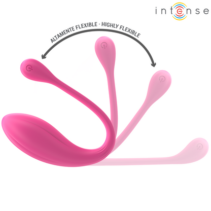 INTENSE - JANICE VIBRATOR U DOUBLE STIMULATION 10 VIBRATIONS PINK REMOTE CONTROL
