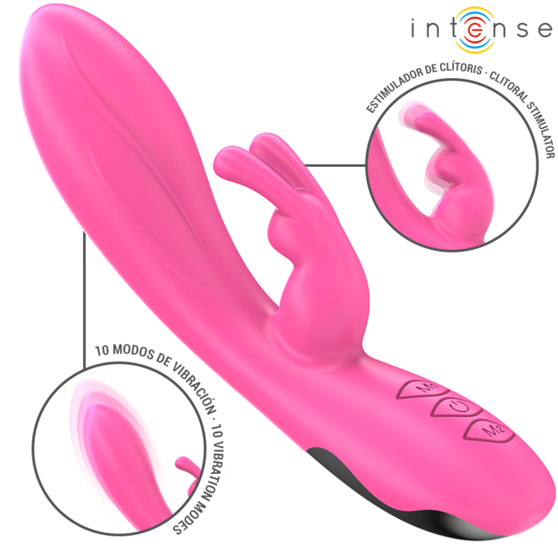 INTENSE - VIBRATEUR RANDALL RABBIT 10 VIBRATIONS ROSE