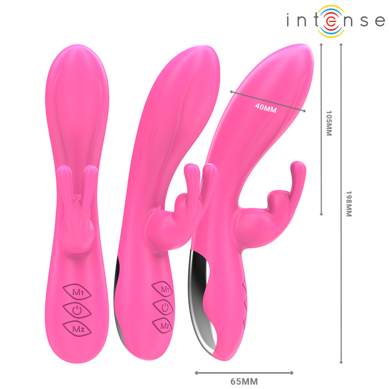 INTENSE - VIBRATEUR RANDALL RABBIT 10 VIBRATIONS ROSE