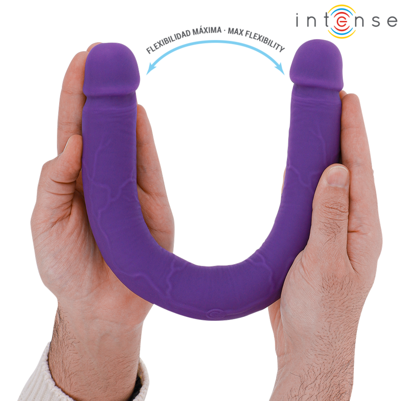 INTENSE - GUNTER DOUBLE GODE VIBRANT 40 CM VIOLET TÉLÉCOMMANDE