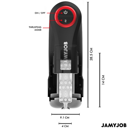 JAMYJOB - MASTURBATEUR VAGIN AUTOMATIQUE GRAVITY 5 MODES DE POUSSÉE ET EFFET SONORE