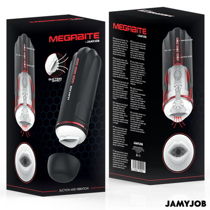 JAMYJOB - MASTURBATEUR BUCCAL AUTOMATIQUE MEGABITE 5 MODES D'ASPIRATION ET DE VIBRATION