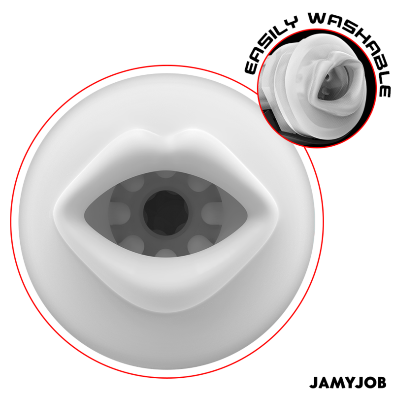 JAMYJOB - MASTURBATEUR BUCCAL AUTOMATIQUE MEGABITE 5 MODES D'ASPIRATION ET DE VIBRATION