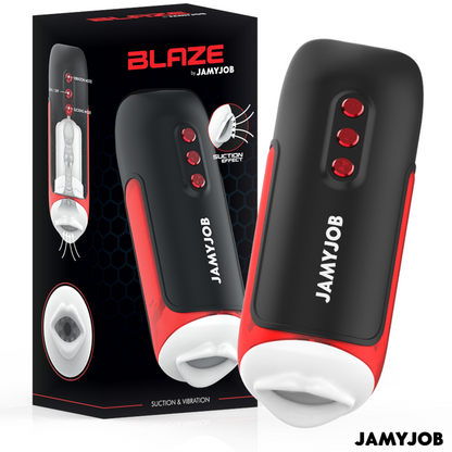 JAMYJOB - MASTURBATEUR BUCCAL AUTOMATIQUE BLAZE 5 MODES D'ASPIRATION ET DE VIBRATION