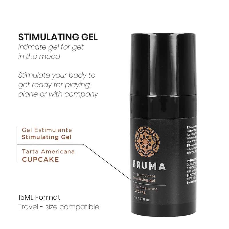 BRUMA - GEL INTENSIFIANT L'ORGASME PUISSANT SAVEUR GÂTEAU AMÉRICAIN 15 ML