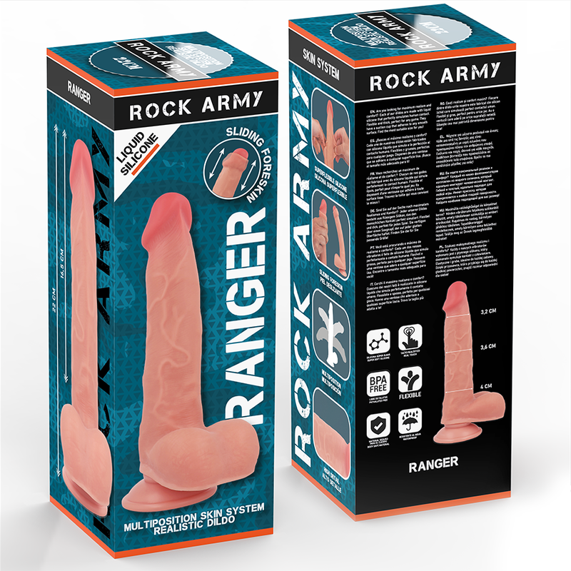 ROCKARMY - RANGER 22 CM -O- 3,6 CM SILICONE LIQUIDE DOUBLE DENSITÉ