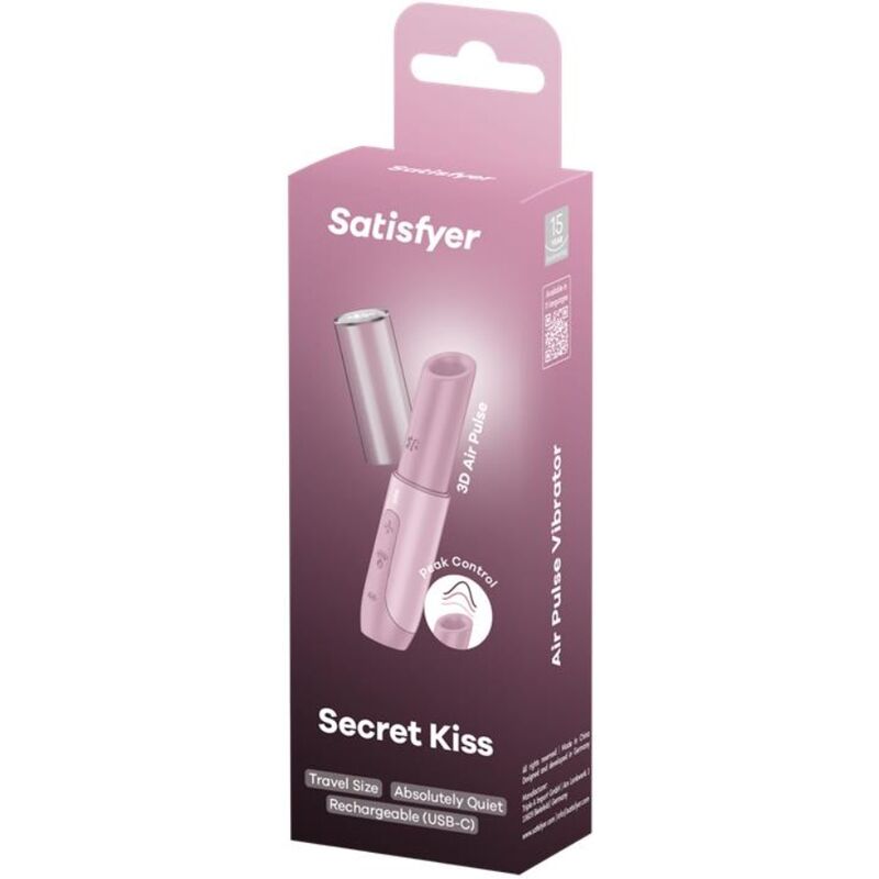 SATISFYER - SECRET KISS PINK WAVE CLITORIS STIMULATOR