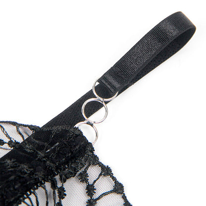 SUBBLIME - 955212 BODY TRANSPARENTE CON ENCAJE HUECO NEGRO S/M