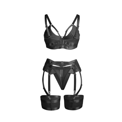 SUBBLIME - 955243 ENSEMBLE SOUTIEN-GORGE ET PORTE-JARRETELLES NOIR L/XL