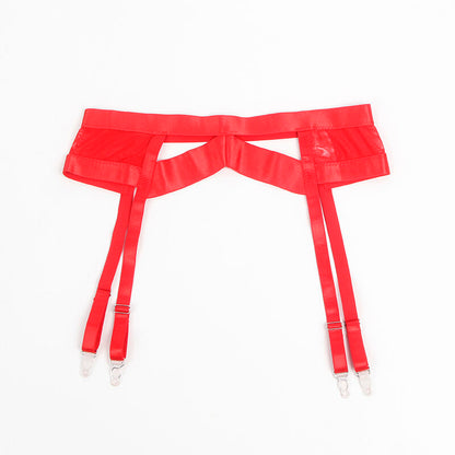 SUBBLIME - 955267 SET SUJETADOR CON LIGUERO BONDAGE ROJO L/XL