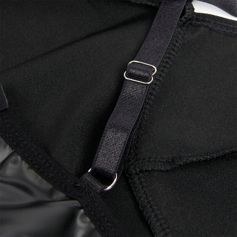 SUBBLIME - 955373 BLACK LEATHER STRAPS DRESS S/M