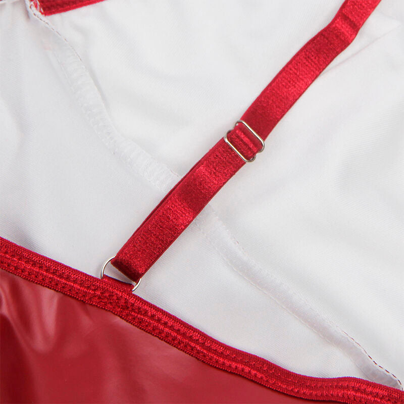 SUBBLIME - 955397 ROBE À BRETELLES EN CUIR BORDEAUX S/M