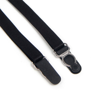 SUBBLIME - 955502 LACE BODYSUIT WITH BOWS AND GARTER STRAP BLACK L/XL